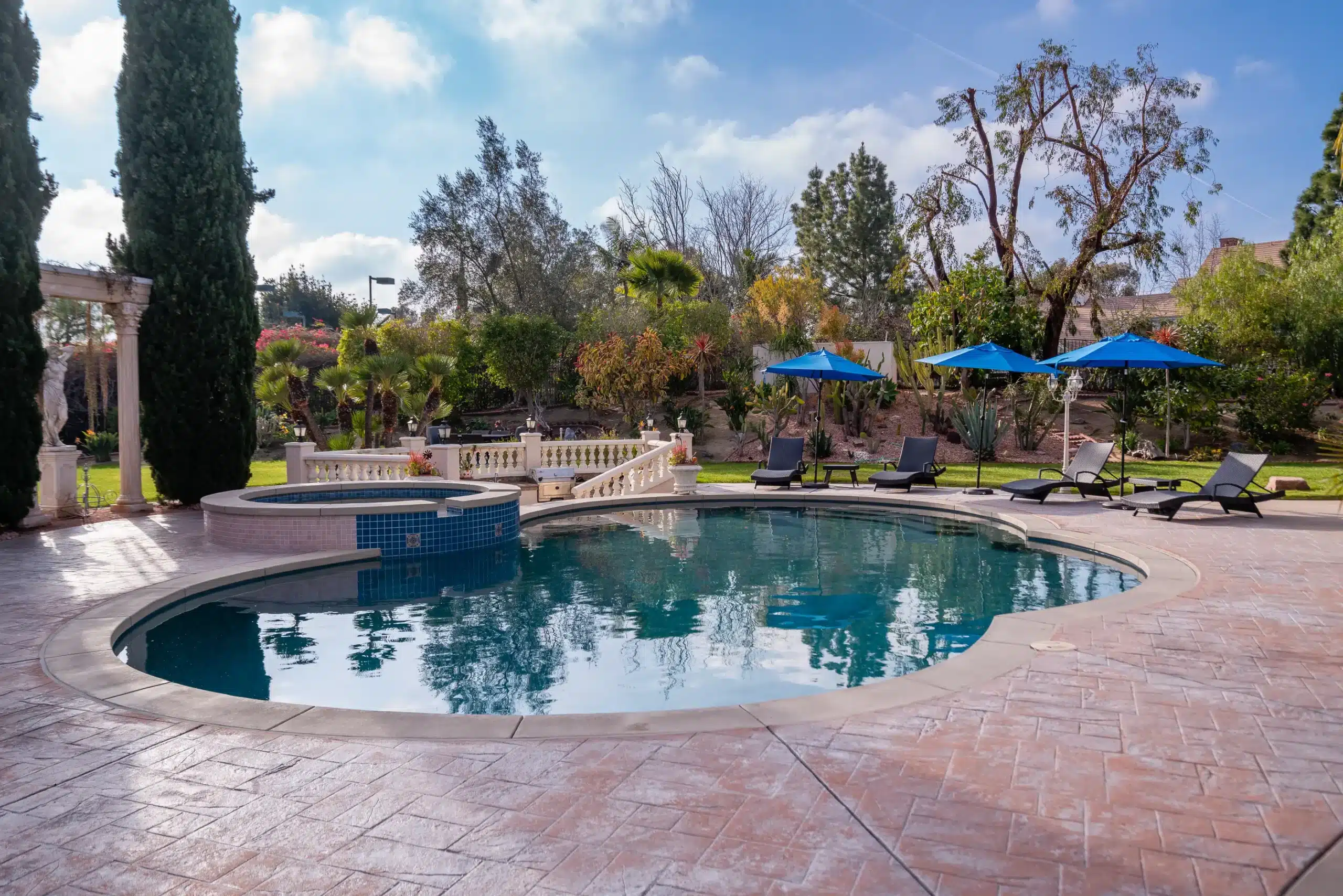 the pool at villa oasis