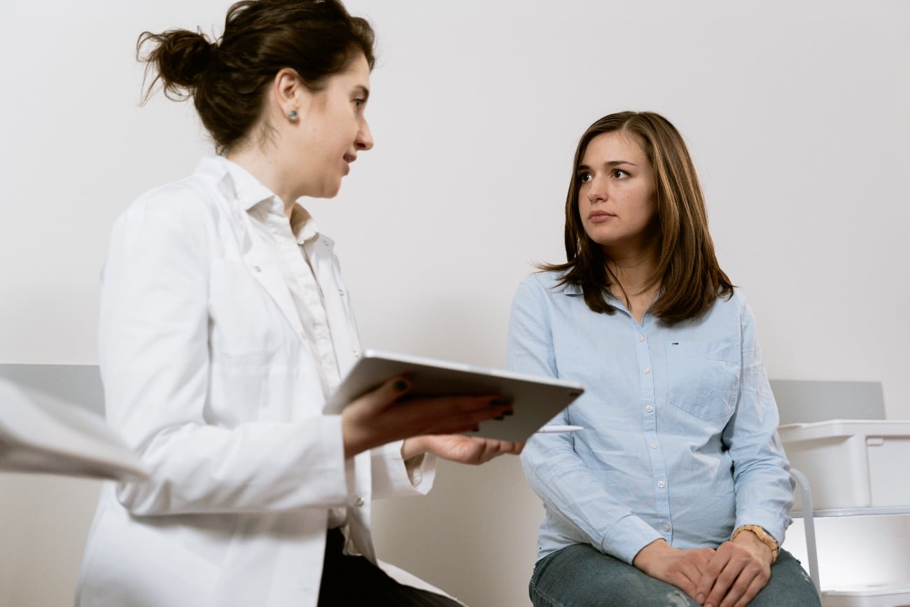 woman consulting with a medical professional